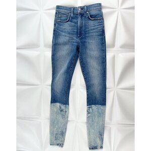 Joe's Jeans Womens High Rise Skinny Ankle Jeans Acid Color block Wash Blue Sz 23